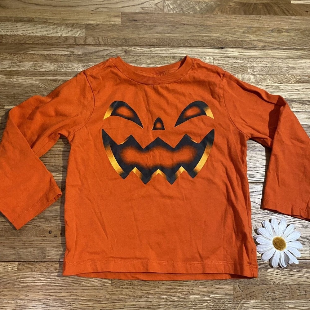 Children's Place Jack O Lantern Long Sleeve Shirt Size 18-24‎ Months